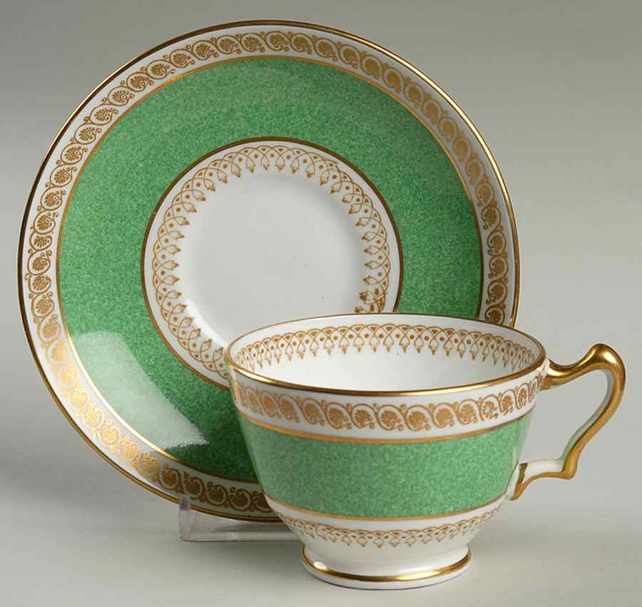 A13646 Footed Cup & Saucer Set by Crown Staffordshire-1
