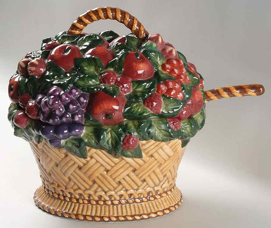 Fruit Garland Tureen & Lid w/Ladle by Certified International-1