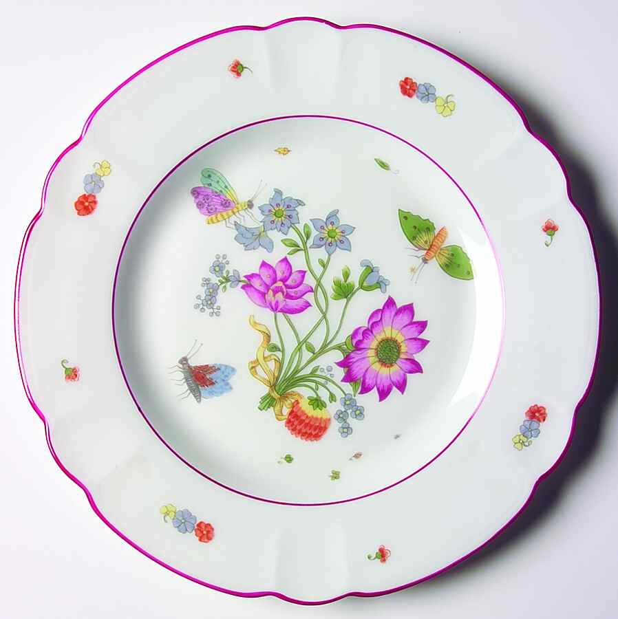 Meissen (Inner Red Line) Salad Plate by Charles Field Haviland-1