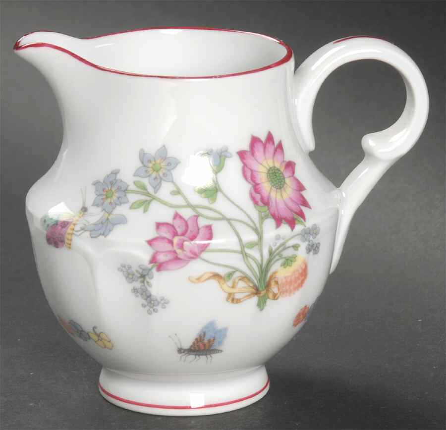 Meissen (Inner Red Line) Creamer by Charles Field Haviland-1