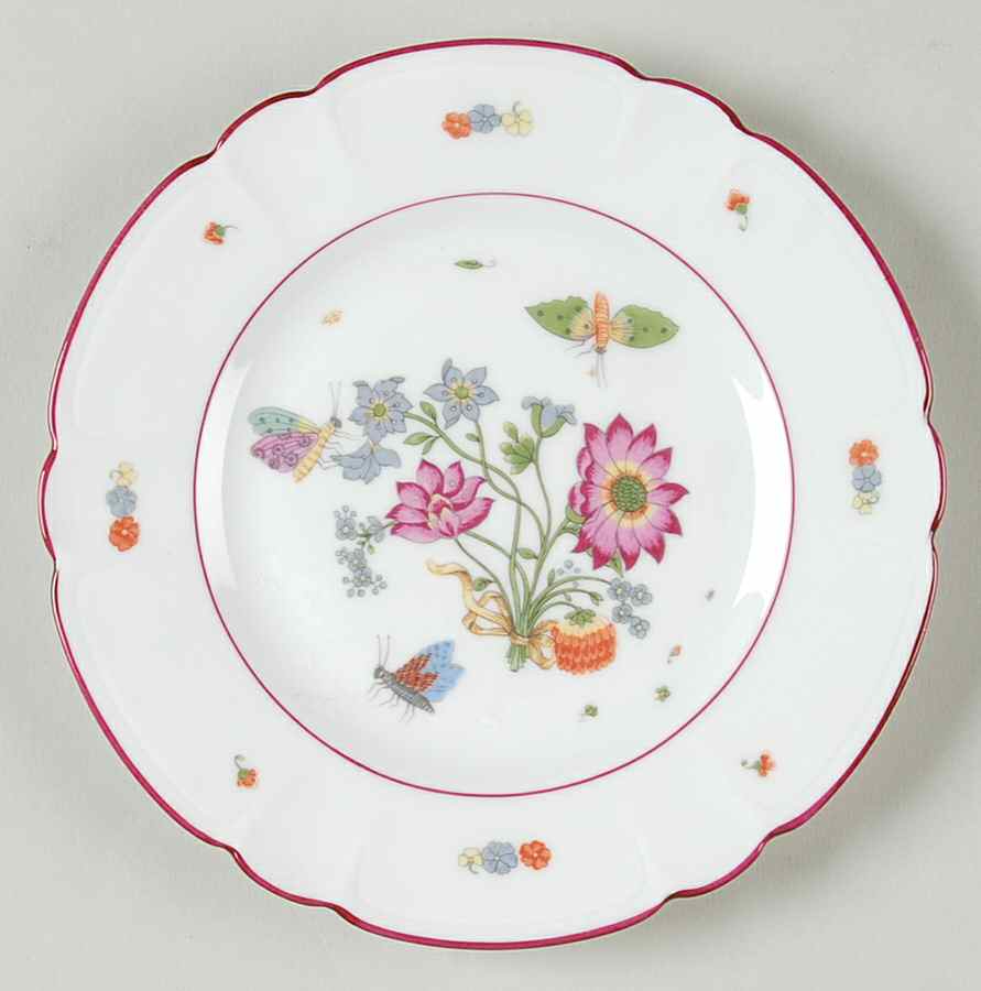 Meissen (Inner Red Line) Bread & Butter Plate by Charles Field Haviland-1