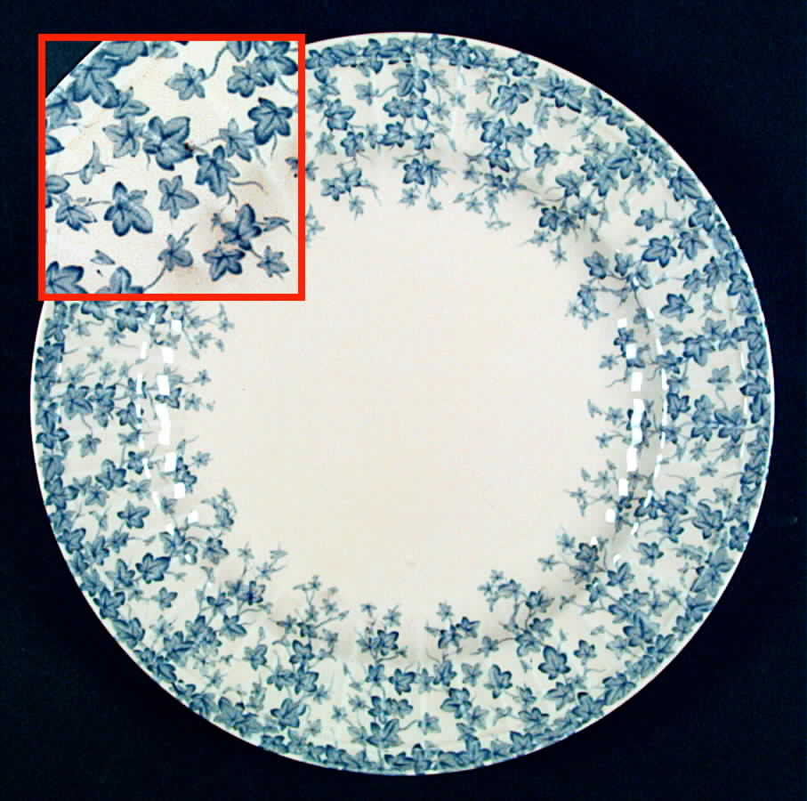Early English Ivy Blue Dinner Plate by Crown Ducal-1