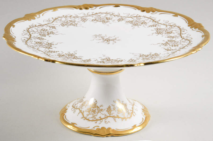 King's Plate 9" Diameter Pedestal Cake Stand by Coalport-1