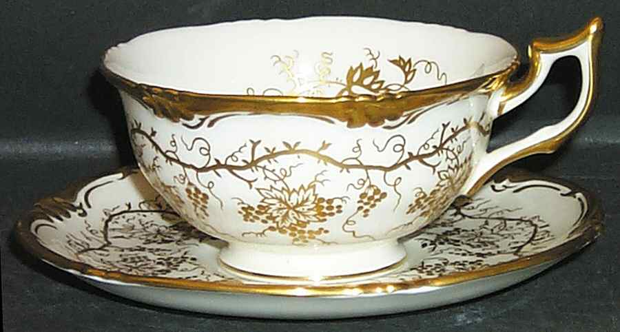 King's Plate Footed Cup & Saucer Set by Coalport-1