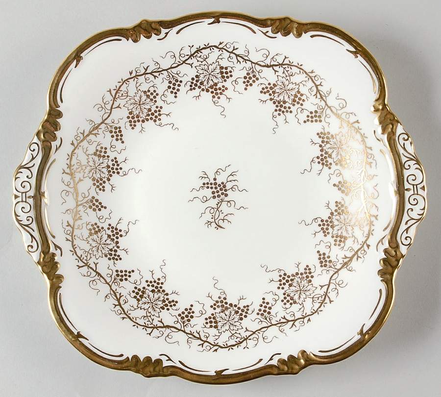 King's Plate Square Handled Cake Plate by Coalport-1