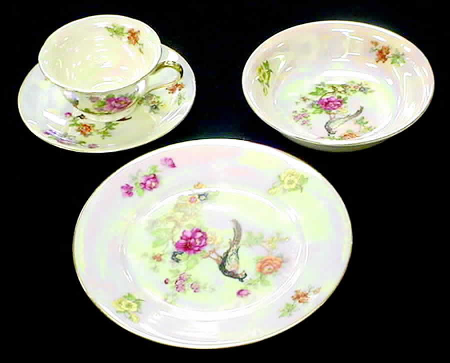 CZE102 Footed Cup & Saucer Set by Czechia-Czechoslovakia-1