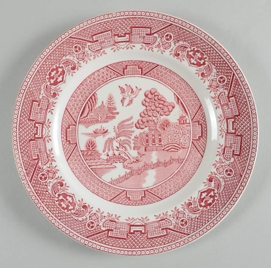 Willow Pink Dinner Plate by Crown Clarence-1
