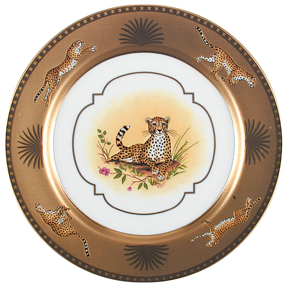 Golden Cheetah Salad Plate by Lynn Chase-1