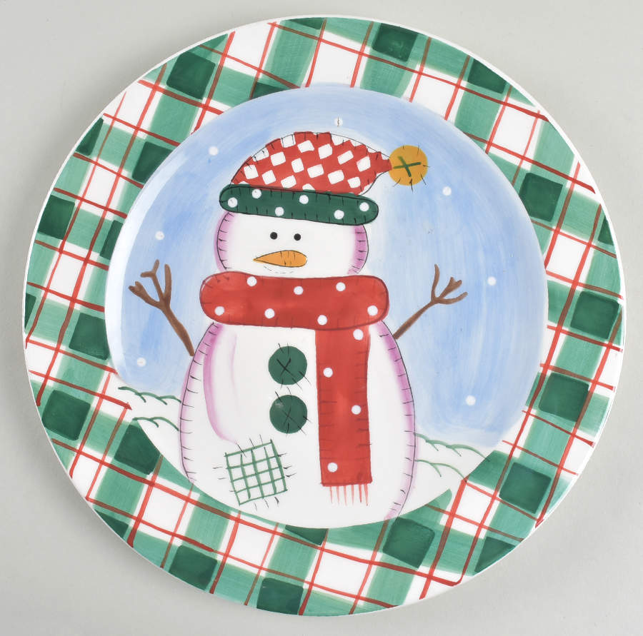 Snowman Dinner Plate by Cook's Bazaar-1