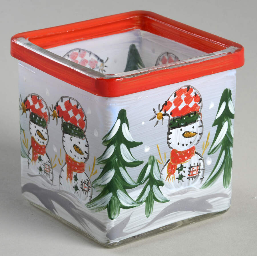 Snowman Glassware Votive Candleholder by Cook's Bazaar-1