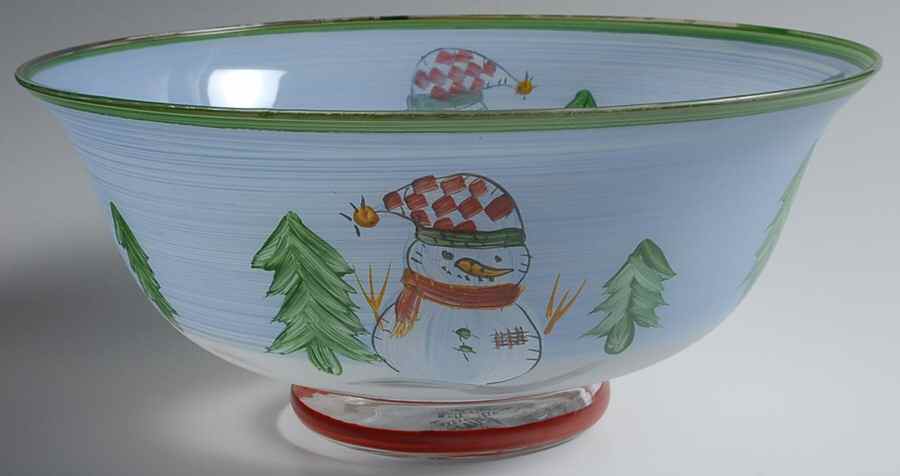 Snowman 11" Glassware Salad Bowl by Cook's Bazaar-1