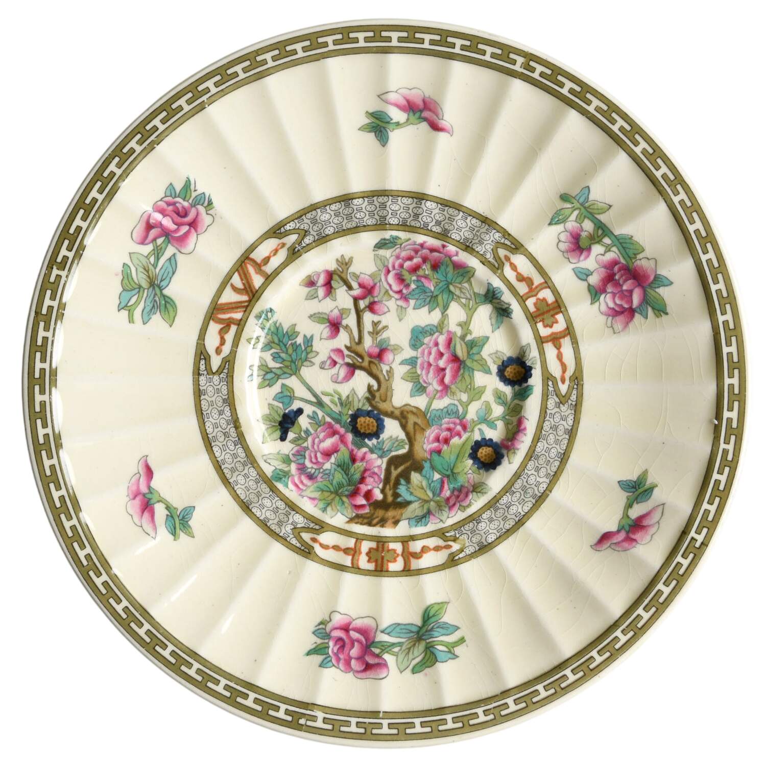 Indian Tree Saucer for Cream Soup Bowl by Crown Ducal-1