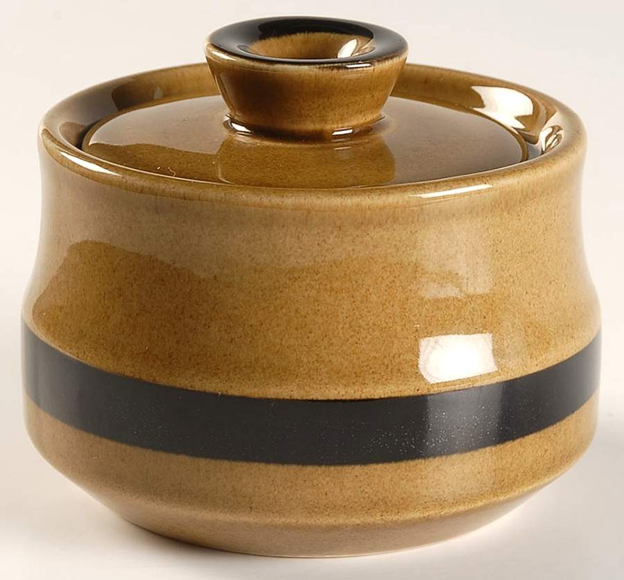Acapulco Sugar Bowl & Lid by Crest-Stone (Japan)-1