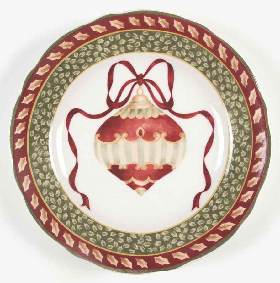 Winter Garland Accent Luncheon Plate by Charter Club-1