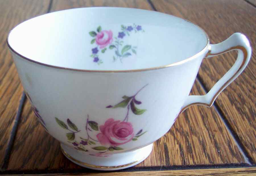 English Rosebud (Smooth Edge) Footed Cup by Crown Staffordshire-1