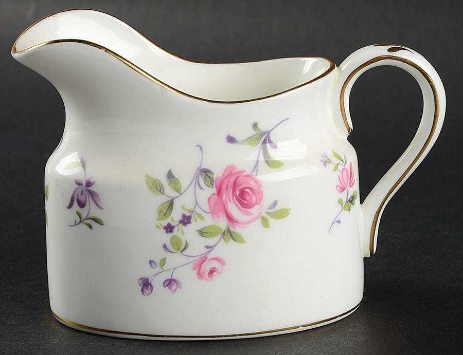 English Rosebud (Smooth Edge) Creamer by Crown Staffordshire-1