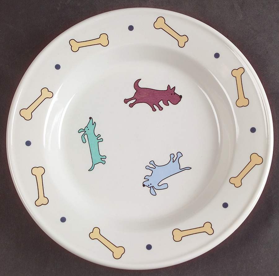 Raining Cats & Dogs Salad Plate by Citation-1
