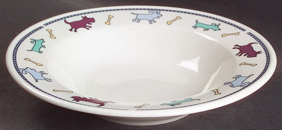 Raining Cats & Dogs Rim Soup Bowl by Citation-1
