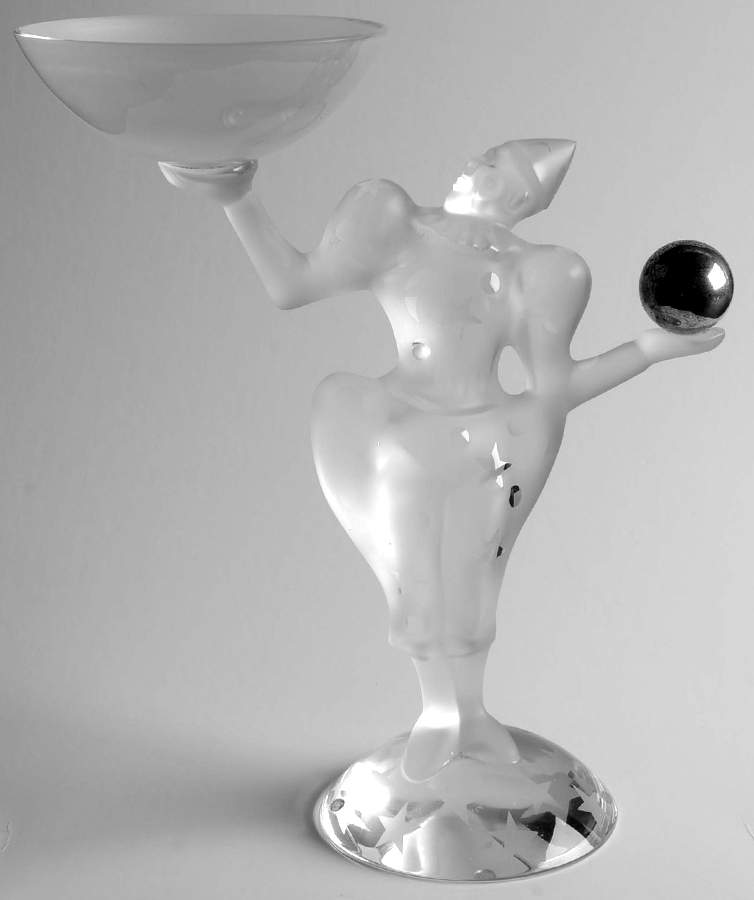 Clown 8" Single Light Candlestick by Cristal de Sevres-1