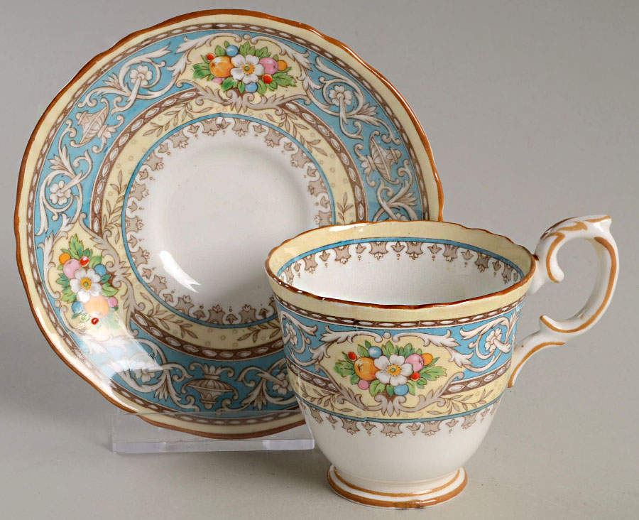 15646 (Scalloped Edge) Footed Demitasse Cup & Saucer Set by Crown Staffordshire-1