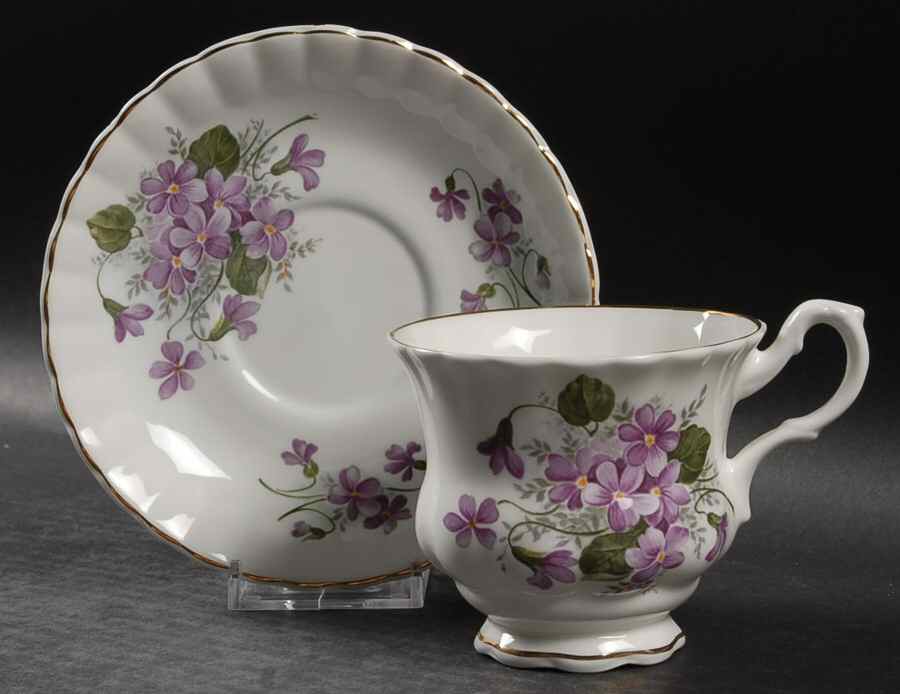 CDT2 Footed Cup & Saucer Set by Crown Dorset-1