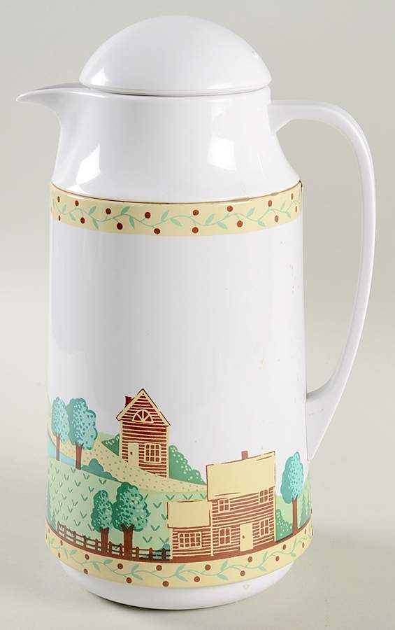 Landscape (Corelle) Plastic Thermos/Carafe & Lid by Corning Corelle-1