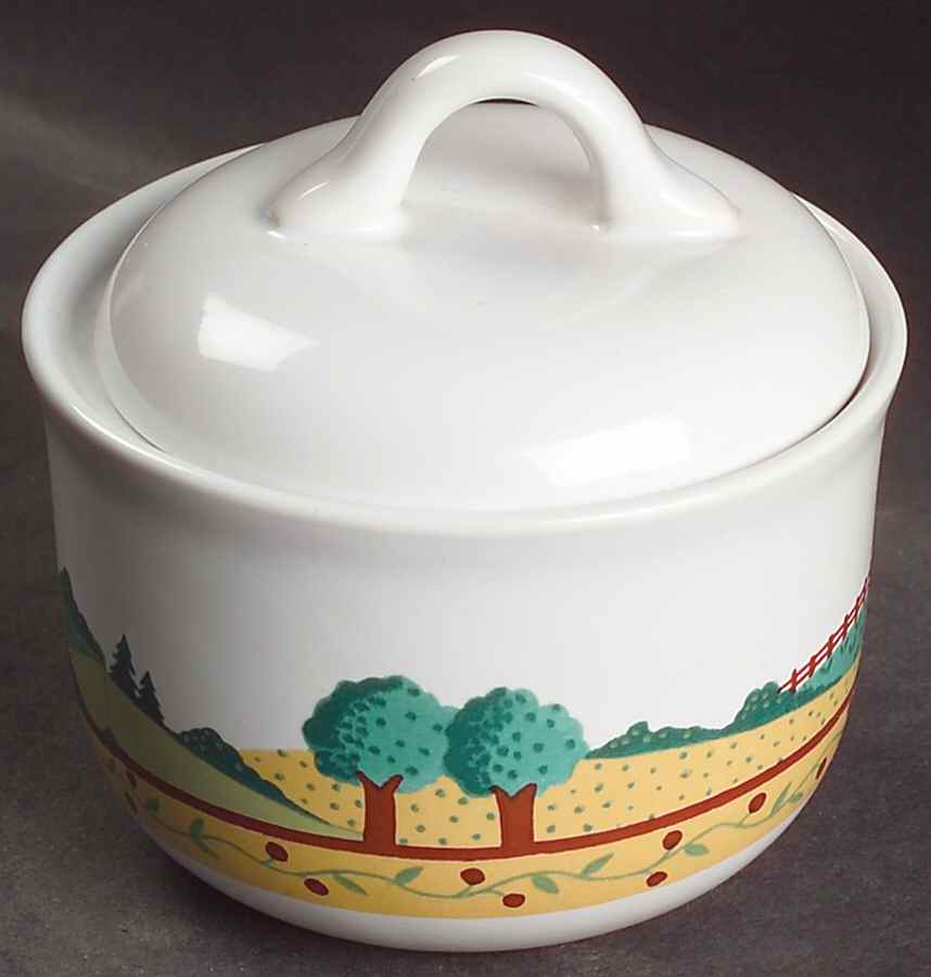 Landscape (Corelle) Sugar Bowl & Lid by Corning Corelle-1