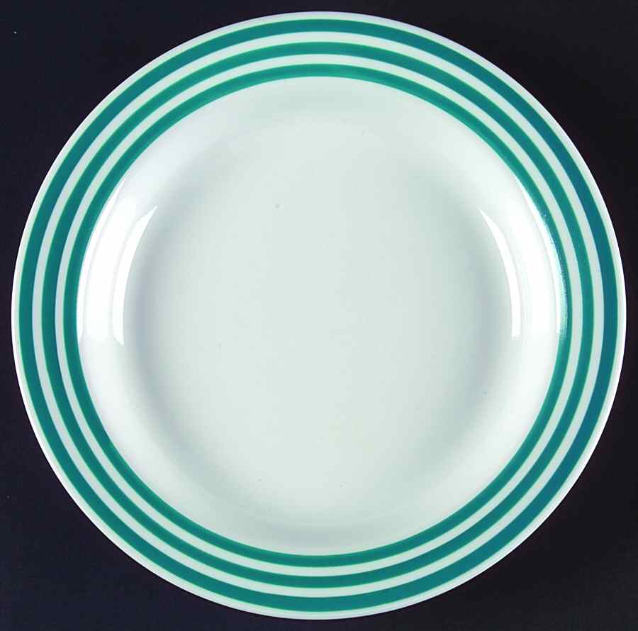 Teal Rainbow Rim Soup Bowl by Corning Corelle-1