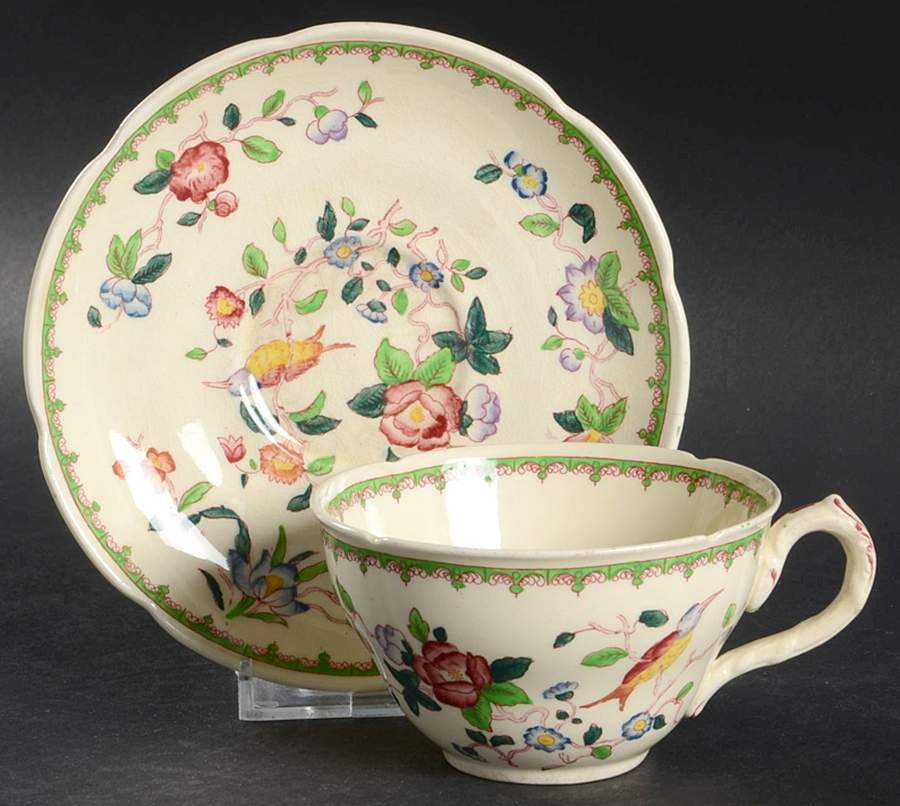 Pembroke Flat Cup & Saucer Set by Coalport-1