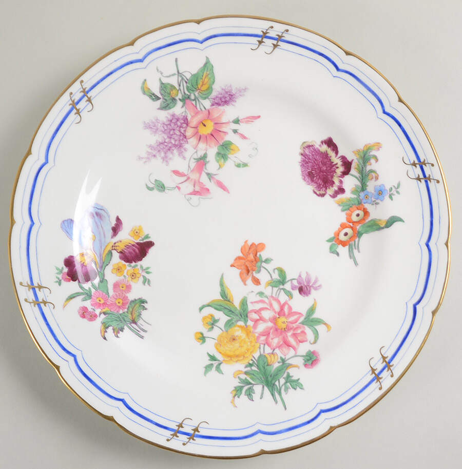 Old Coalport (Gold Trim) 12" Chop Plate (Round Platter) by Coalport-1