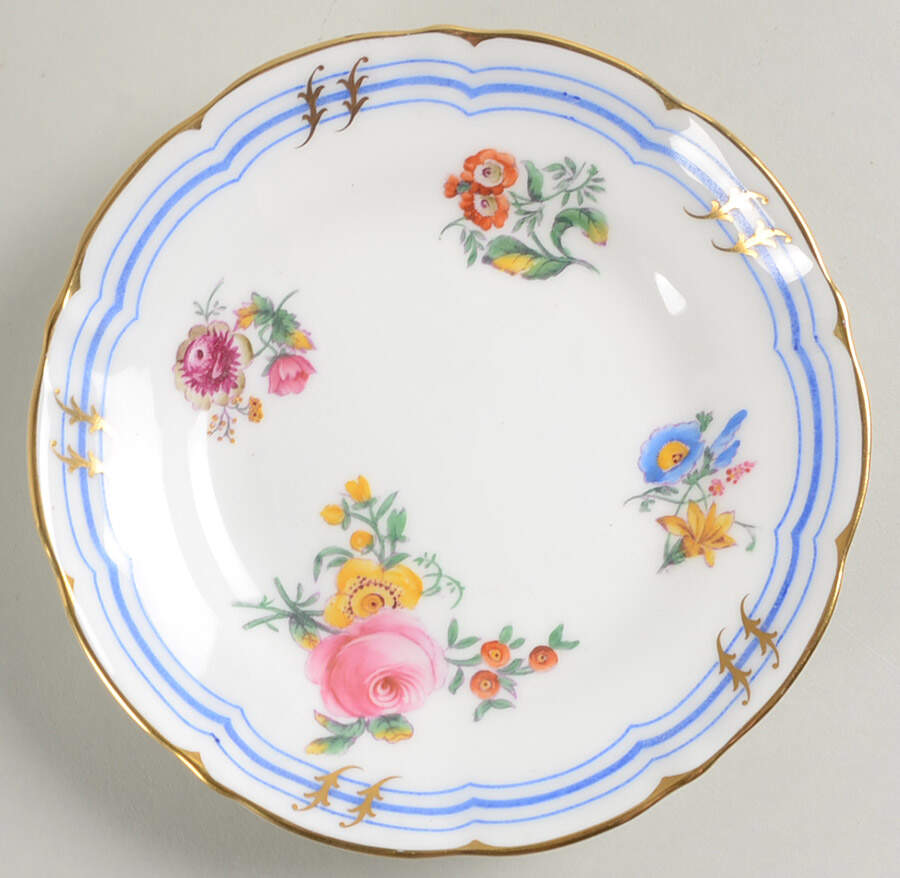 Old Coalport (Gold Trim) Saucer for Bouillon Cup by Coalport-1
