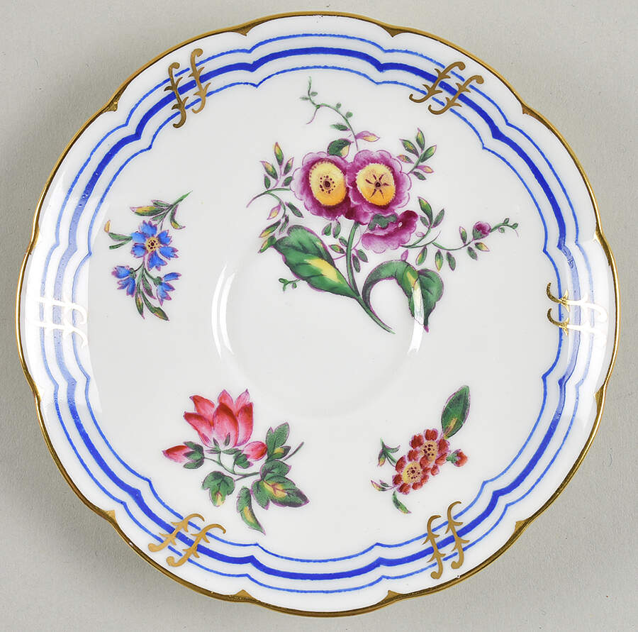 Old Coalport (Gold Trim) Saucer for Demitasse Cup by Coalport-1