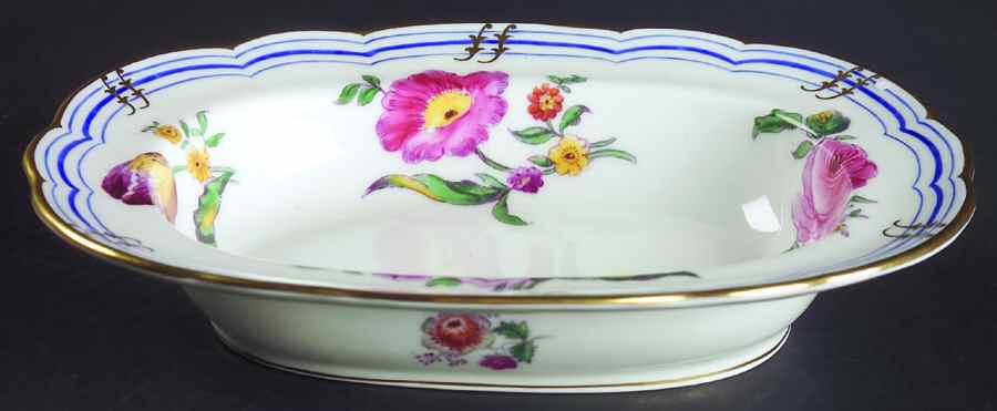 Old Coalport (Gold Trim) 8" Oval Vegetable Bowl by Coalport-1