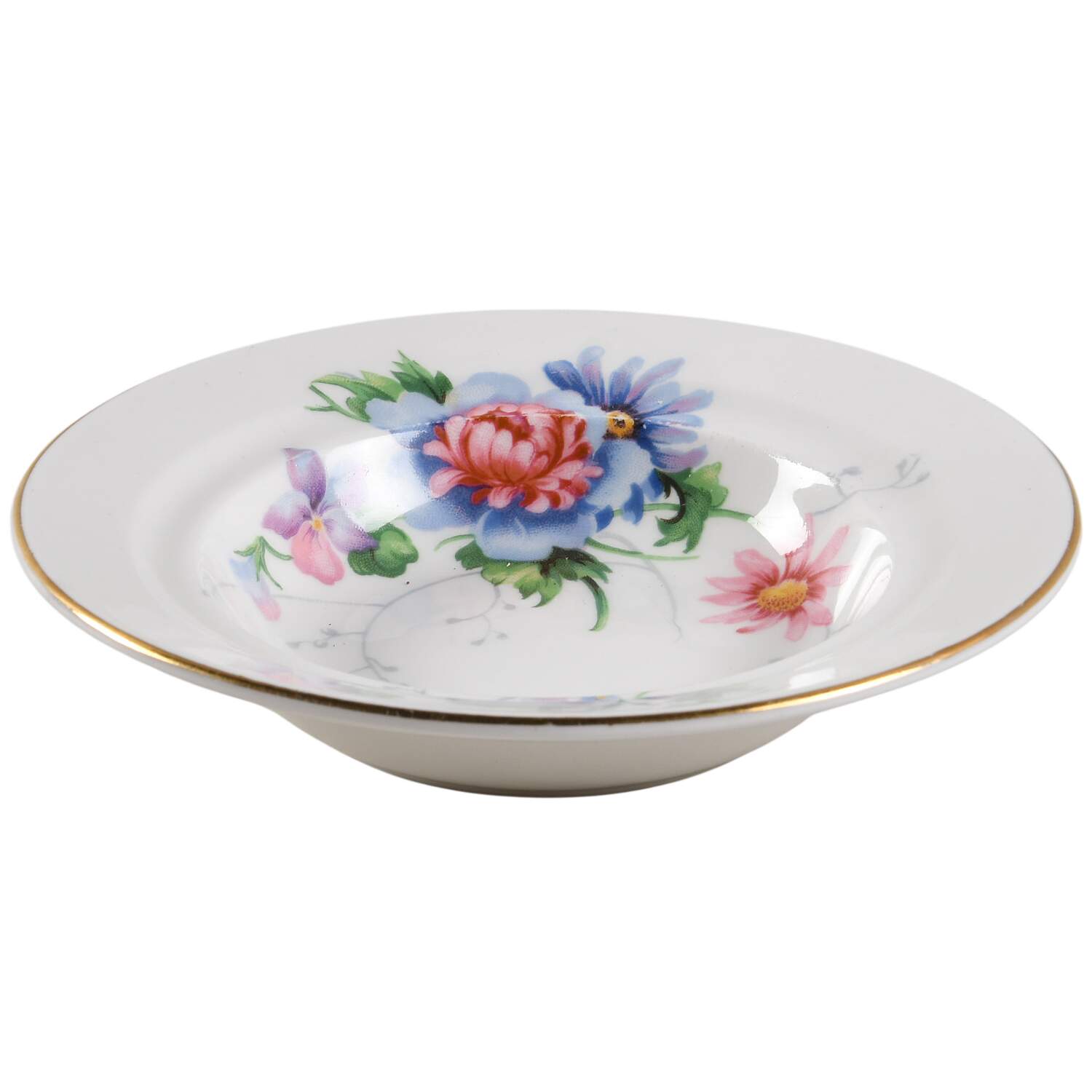England's Glory (Smooth) Round Butter No Lid by Crown Staffordshire-1