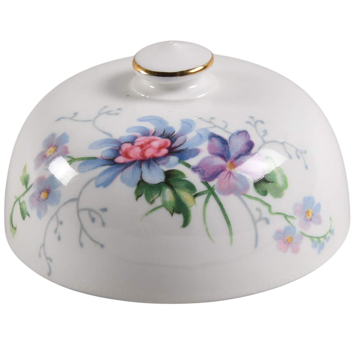 England's Glory (Smooth) Lid for Round Butter by Crown Staffordshire-1