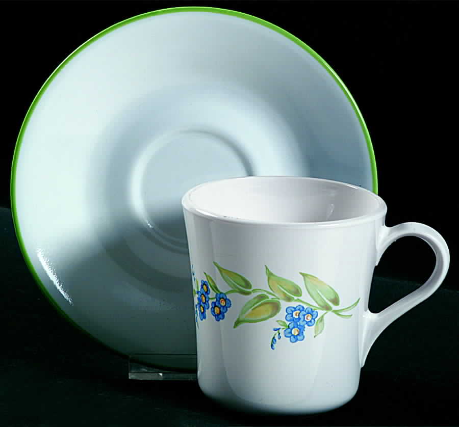 Sun Garden Flat Cup & Saucer Set by Corning Corelle-1