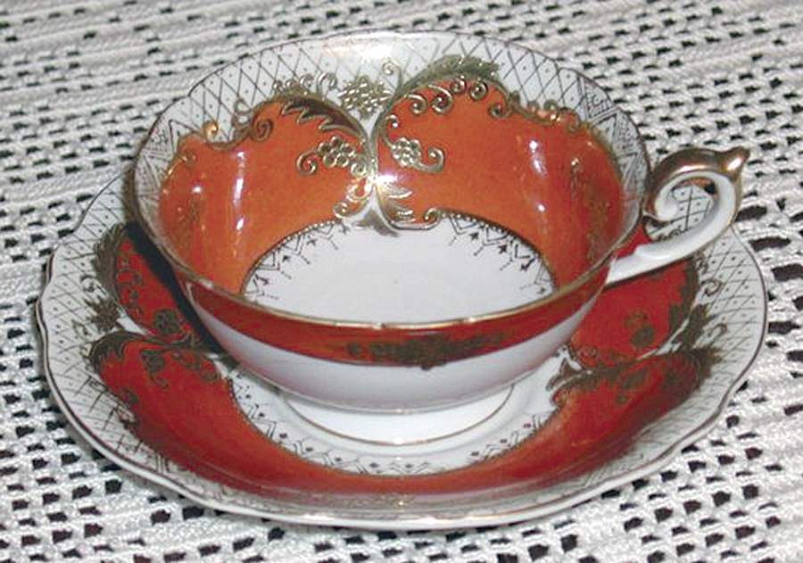 CCJ1 Footed Cup & Saucer Set by Chugai (Japan)-1