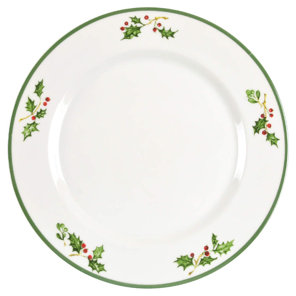 Holiday Celebrations (Green Trim) Accent Dinner Plate by Christopher Radko-1