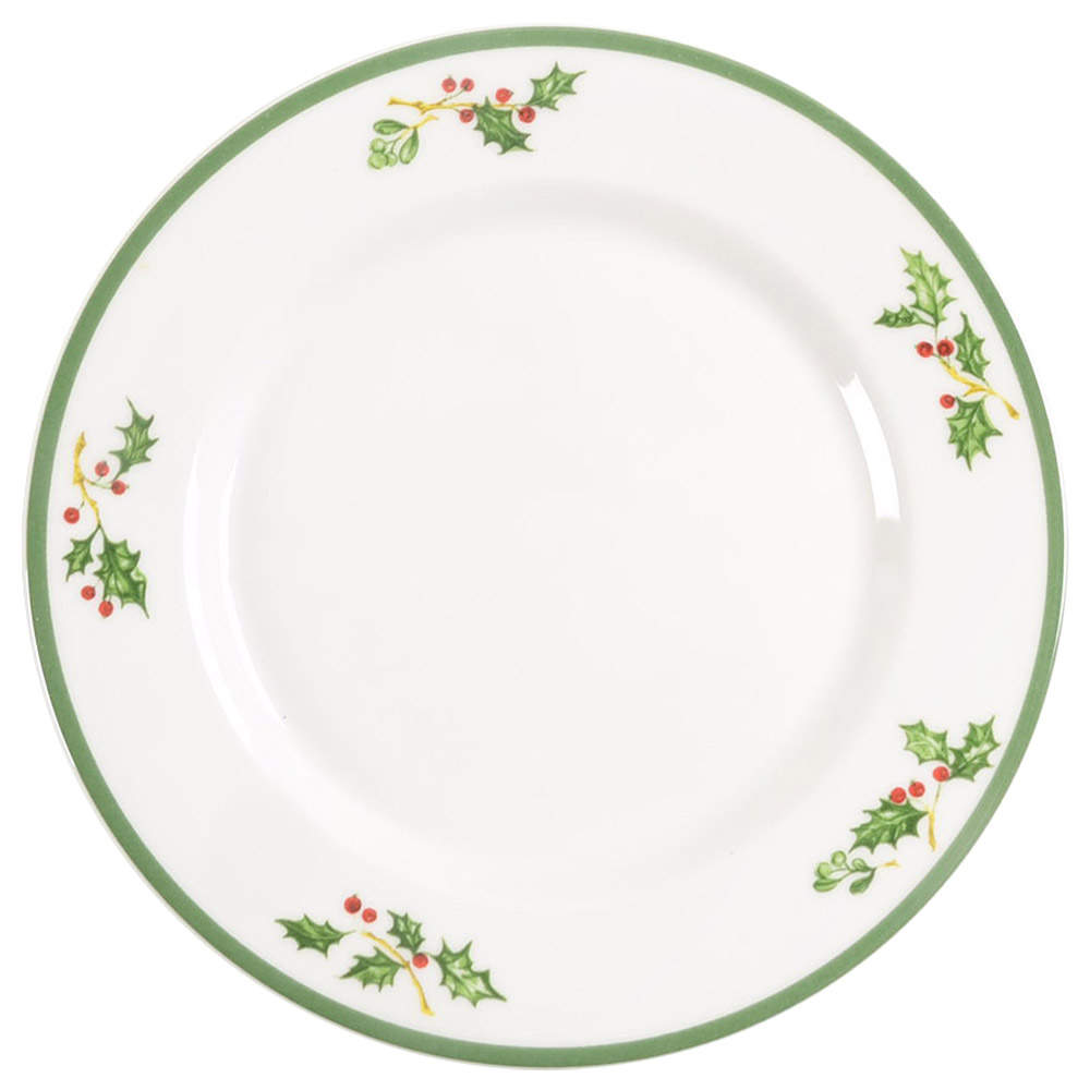 Holiday Celebrations (Green Trim) Salad Plate by Christopher Radko-1