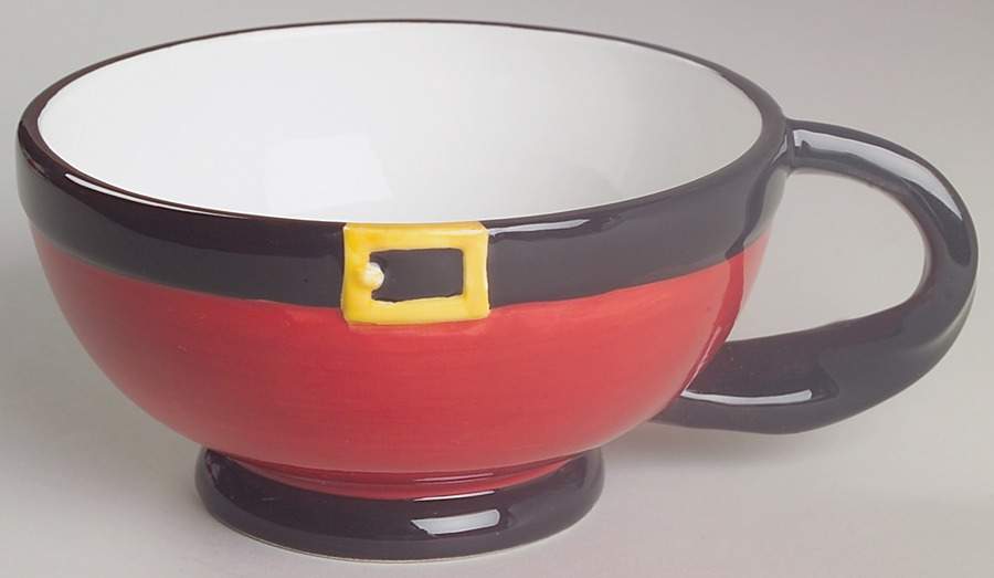 Holiday Celebrations (Green Trim) Cup for Sculpted Individual Tea Pot by Christopher Radko-1