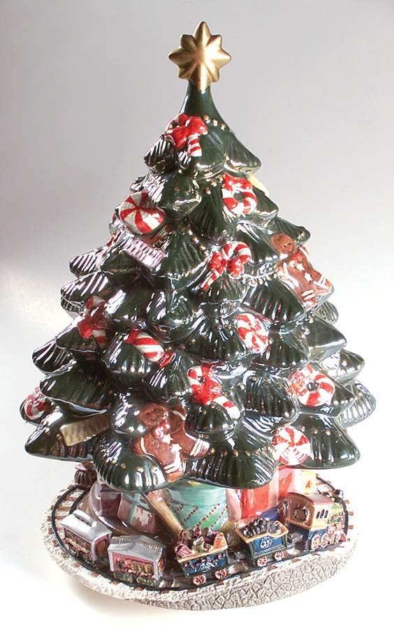 Holiday Celebrations (Green Trim) Christmas Tree Musical Centerpiece by Christopher Radko-1