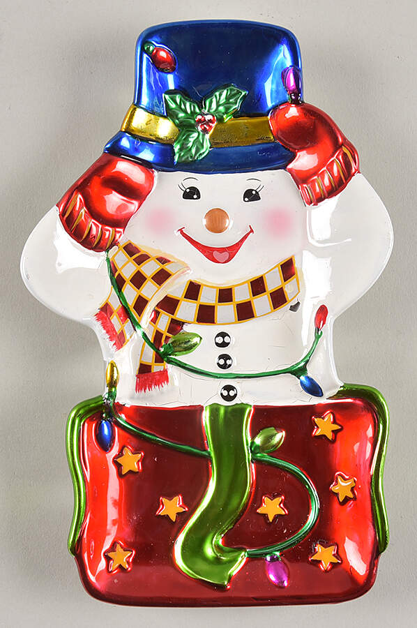 Holiday Celebrations (Green Trim) Figural Open Candy Dish by Christopher Radko-1