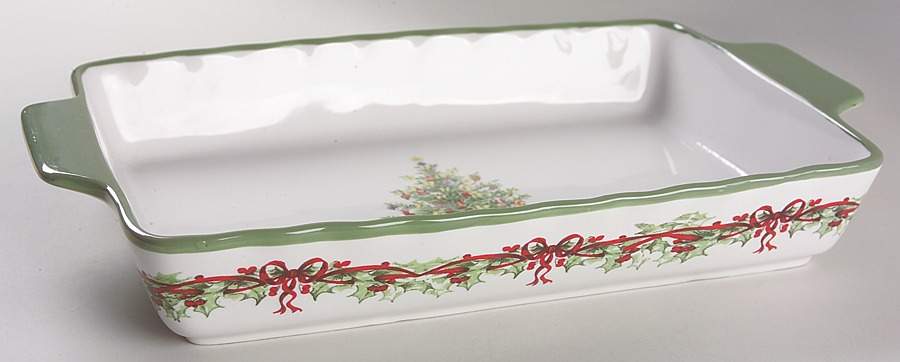 Holiday Celebrations (Green Trim) 15" Lasagna by Christopher Radko-1