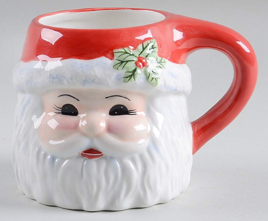 Holiday Celebrations (Green Trim) Figural Mug by Christopher Radko-1