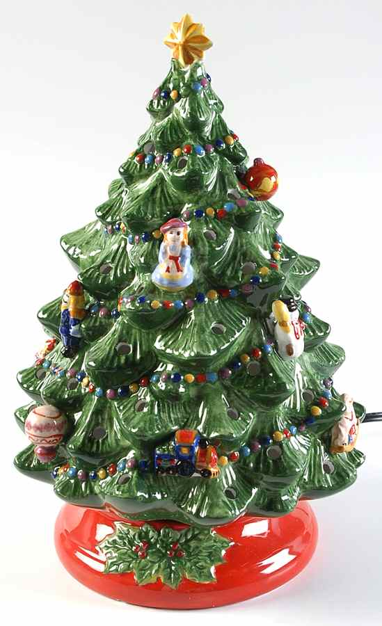 Holiday Celebrations (Green Trim) 2 Pc Lighted Christmas Tree by Christopher Radko-1