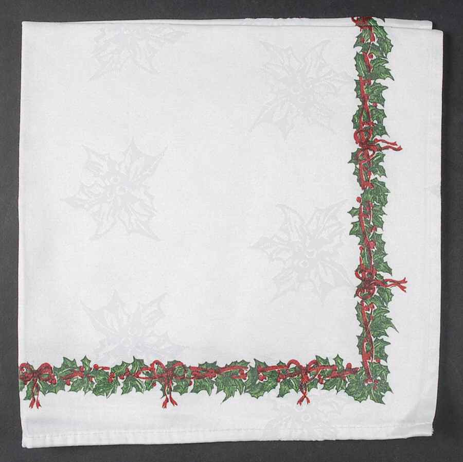 Holiday Celebrations (Green Trim) 18" Cloth Napkin by Christopher Radko-1