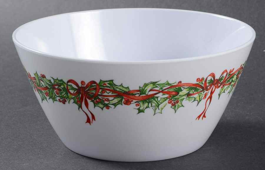 Holiday Celebrations (Green Trim) Melamine All Purpose Bowl by Christopher Radko-1