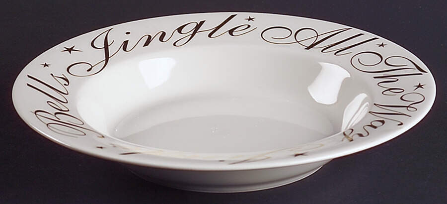 HOLIDAY GREETINGS Rim Soup Bowl by CIPA-1