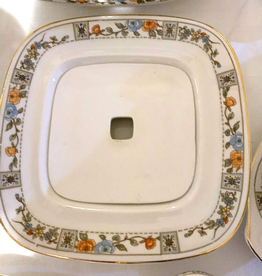 CRO227 Square Butter No Lid by Crooksville-1