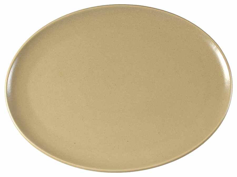 Cargo Sand 15" Oval Serving Platter by Calvin Klein-1